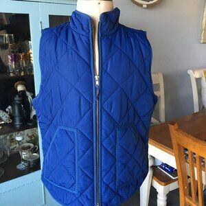 2/$30!! J. Crew Vest Sz L Navy Blue Quilted Puffer Vest
